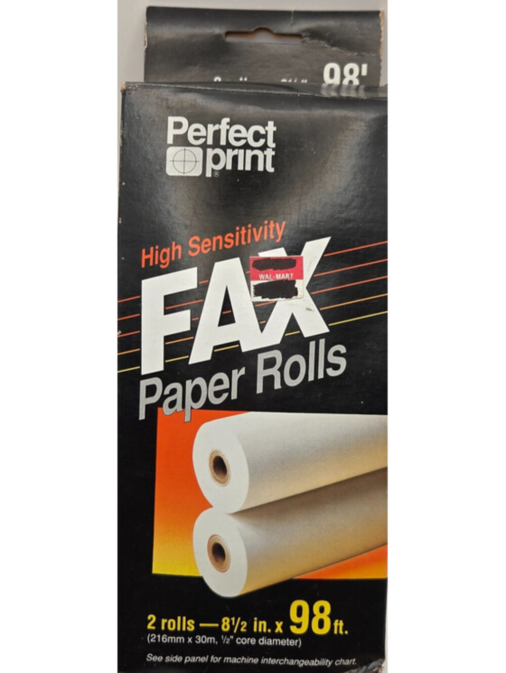 Perfect Print Fax Paper Rolls 8.5" x 98ft High Sensitivity 2 Rolls New Open Box